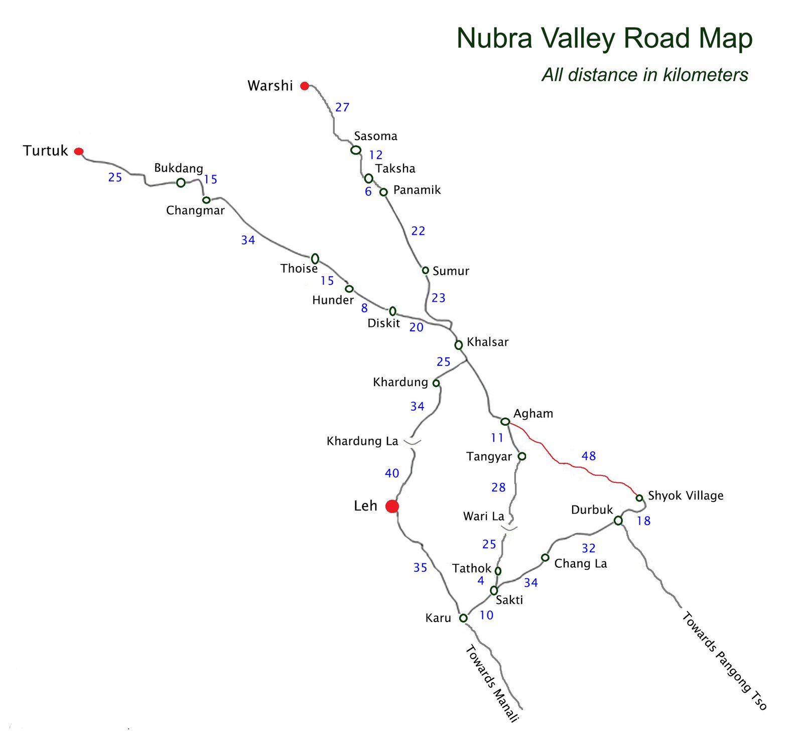 <span>Day 03</span>Proceed from Leh to Nubra Valley (150 km-06-07 hours) via Khardung La Pass