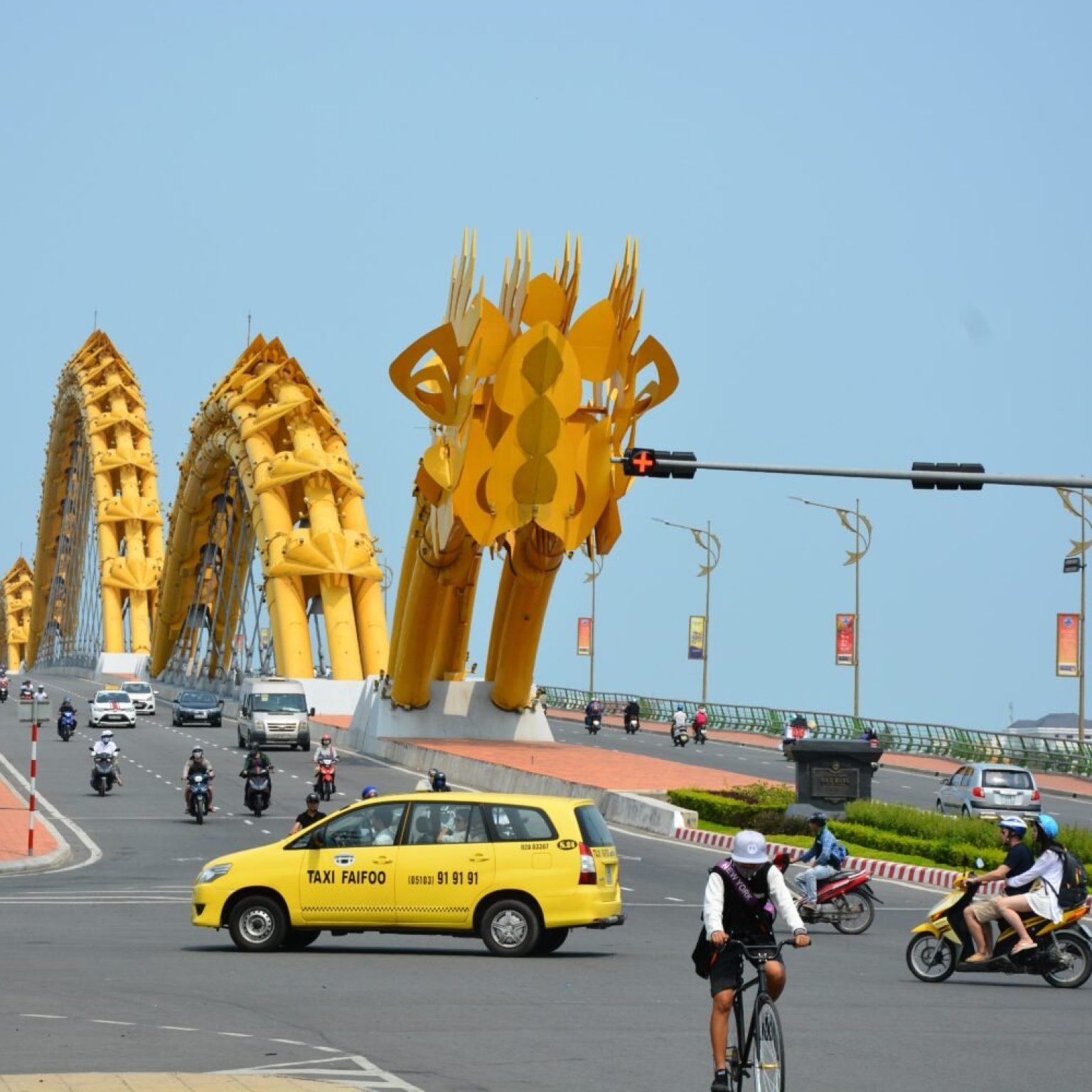 Vietnam-fly-over-yellow-road-city