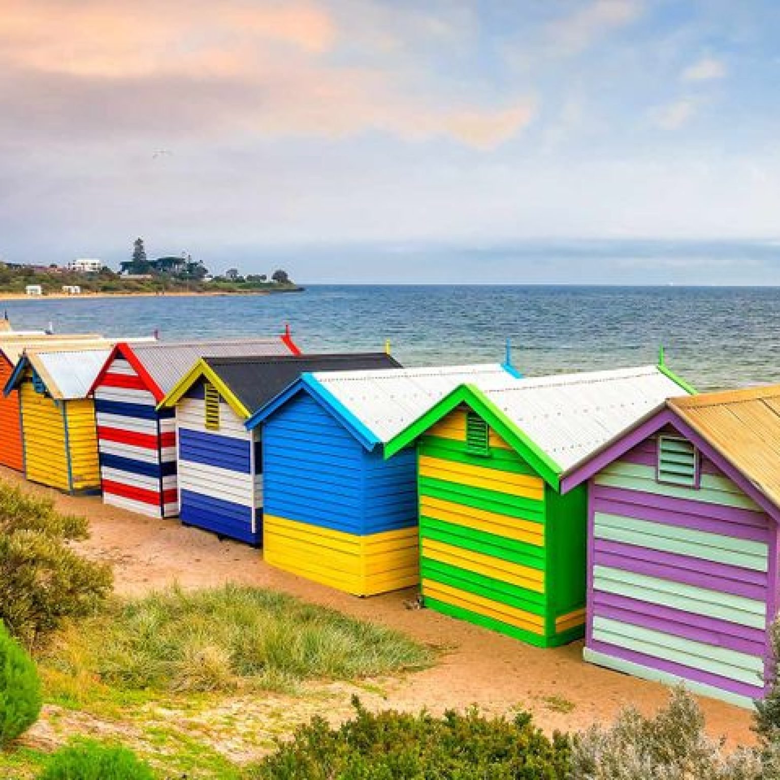 Brighton Beach Bathing Boxes-Melbourne-Australia